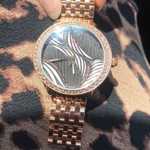 Michele diamond face watch